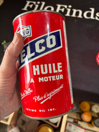 Irving Velco Motor Oil Can (red) rusted bottom