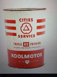 Cities Service Koolmotor 5 Quart Full Oil Can