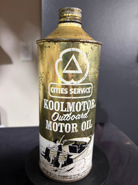 Cities Service Koolmotor Outboard Cone Top Oil Can