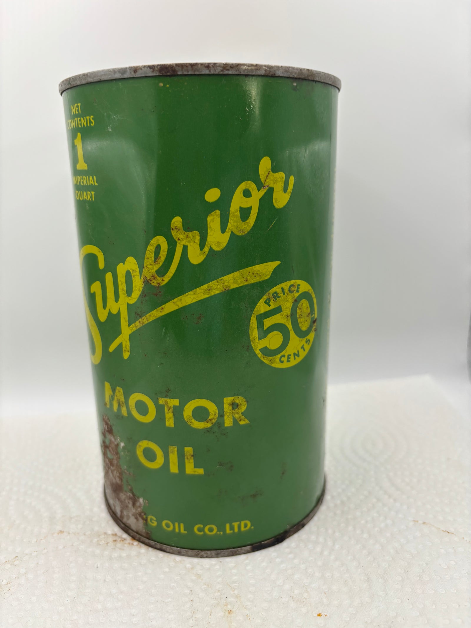 Irving Superior 50 cent pricer FULL oil can