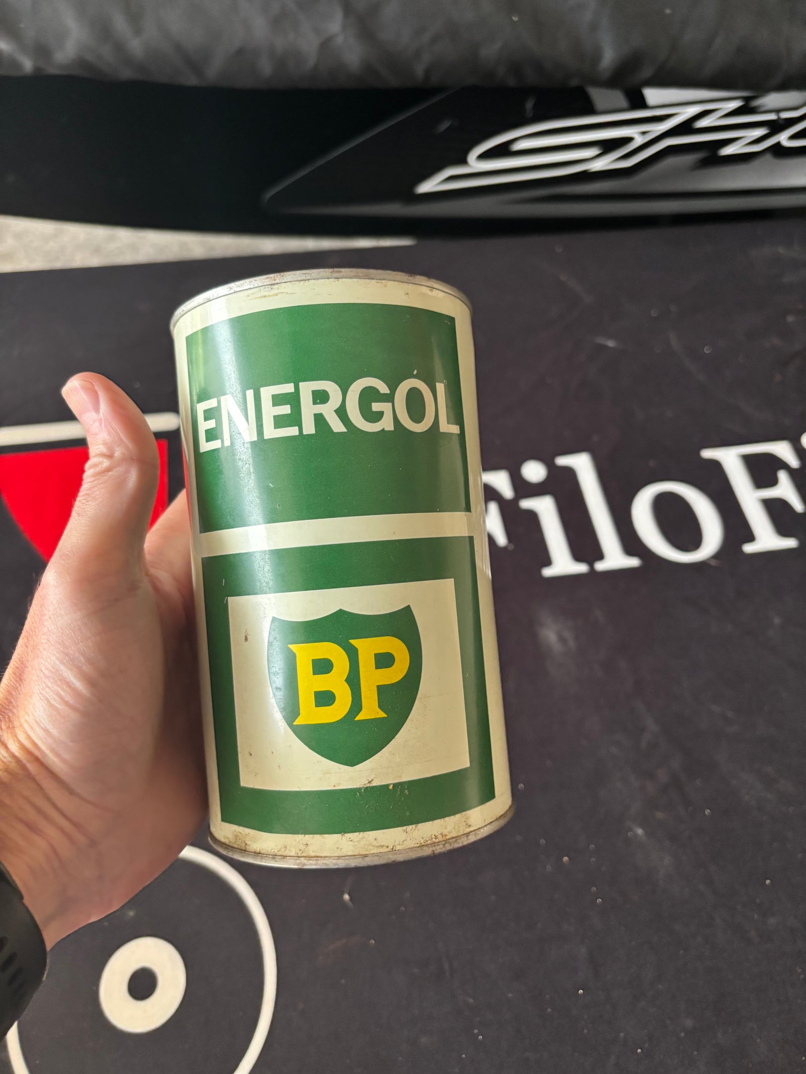 BP Energol Full oil can