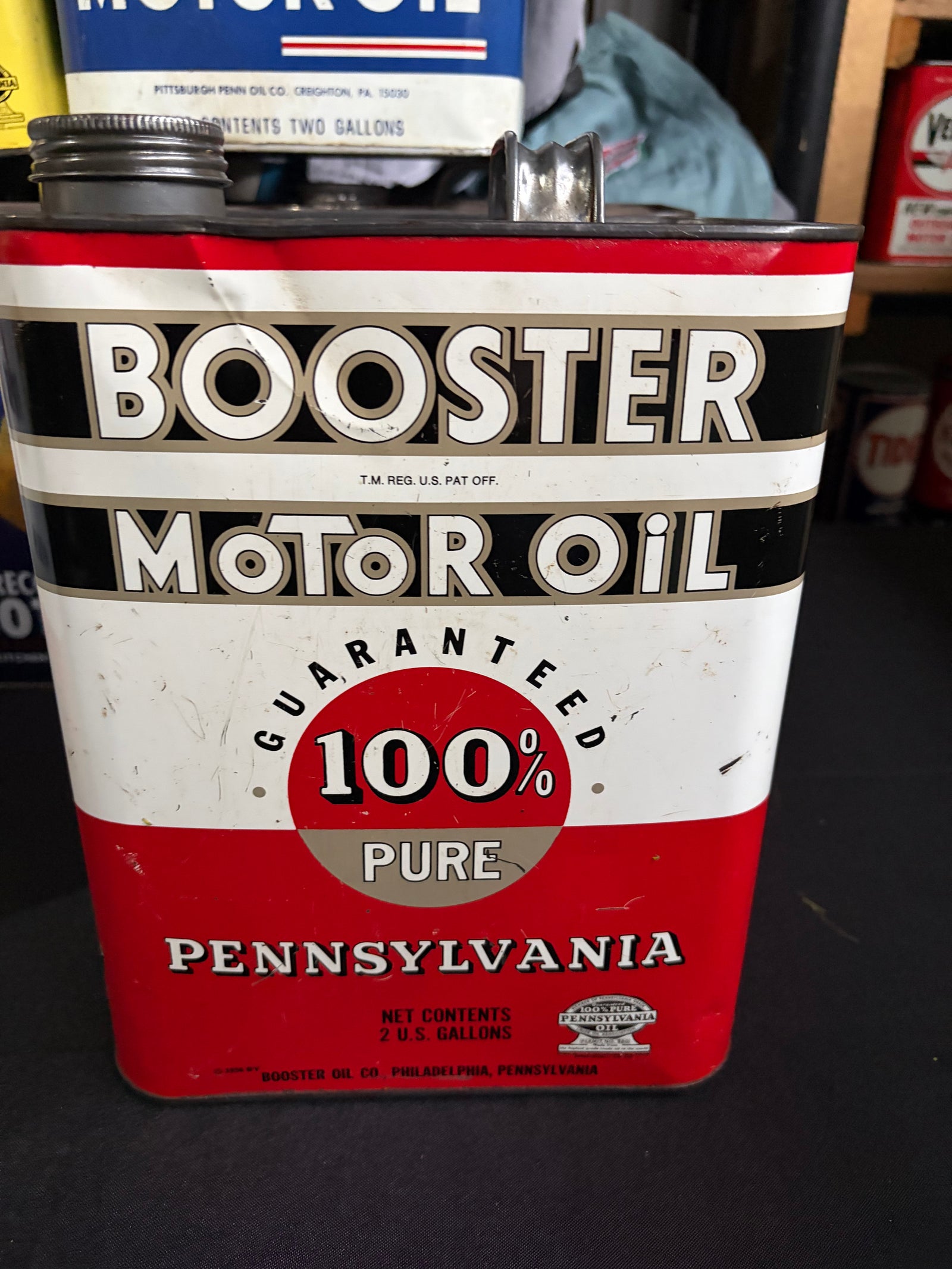 Booster 2 gallon oil can
