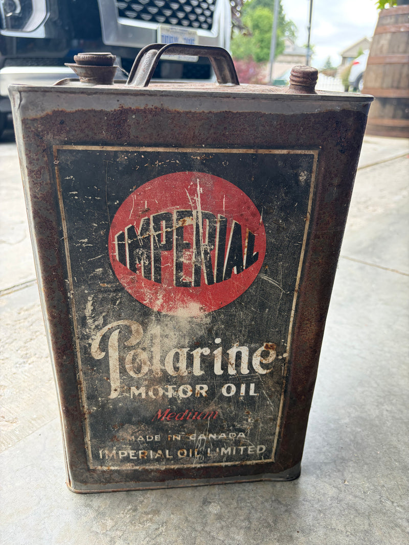 Imperial Polarine 5 gallon square oil can