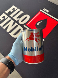 Mobiloil Pegasus Aero Gray band Full Oil Can