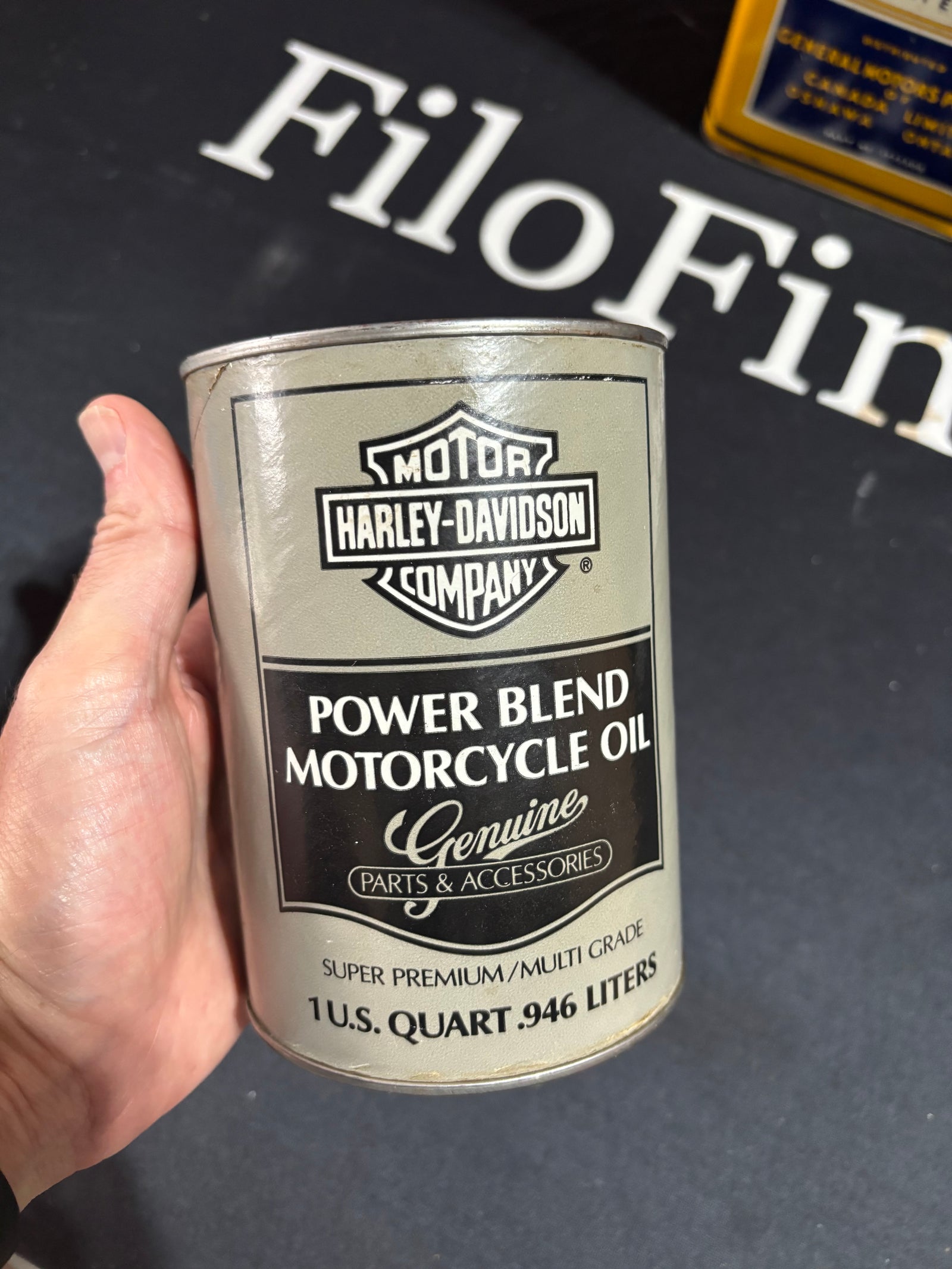 Harley Davidson Power cycle blend motorcycle Full oil can