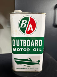 B/A Outboard & Utility Motor Oil Flat Quart Can