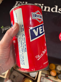 Irving Velco Motor Oil Can (red) rusted bottom