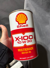 Shell X-100 full oil can