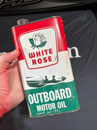 White Rose Outboard Oil and Power Mower Oil Can