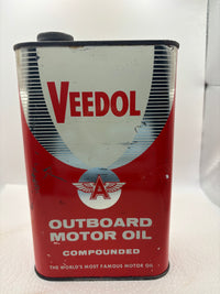 Veedol Flying A Full Outboard oil can