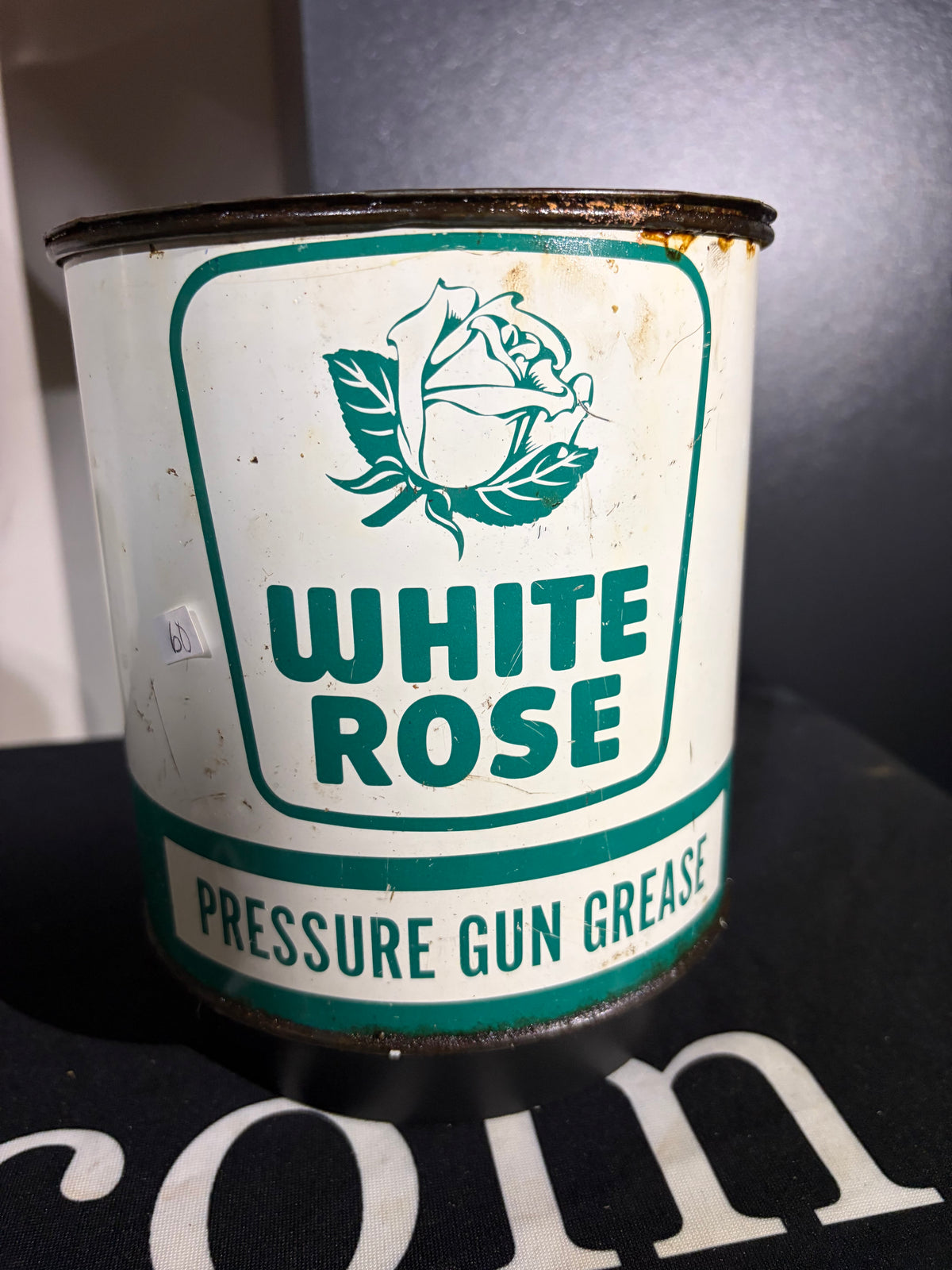White Rose Grease Can with contents
