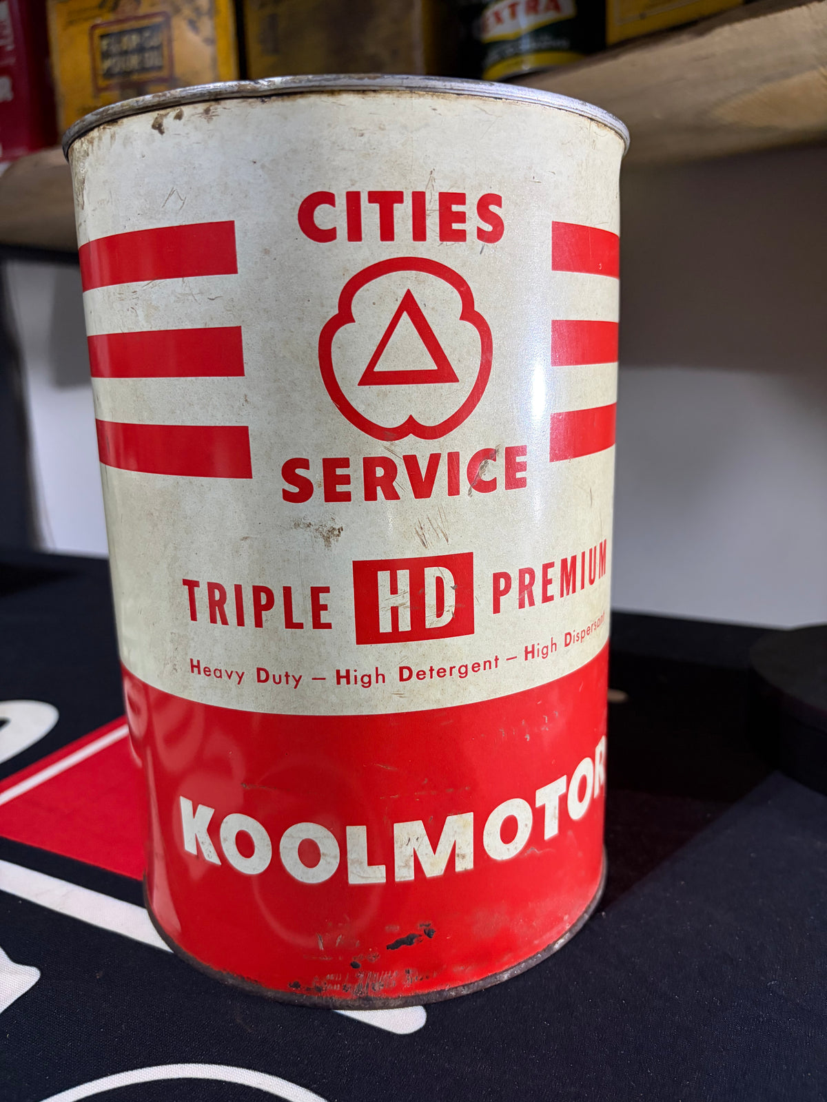 Cities Service Triple HD Premium Koolmotor 5 Quart Oil Can