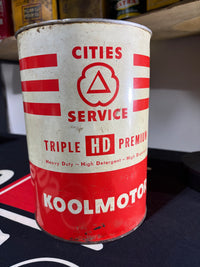 Cities Service Triple HD Premium Koolmotor 5 Quart Oil Can
