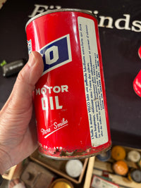 Irving Velco Motor Oil Can (red) rusted bottom