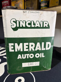 Sinclair Emerald 2 Gallon Oil Can