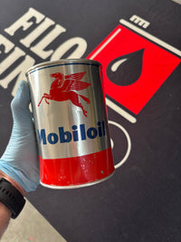 Mobiloil Pegasus Aero Gray band Full Oil Can