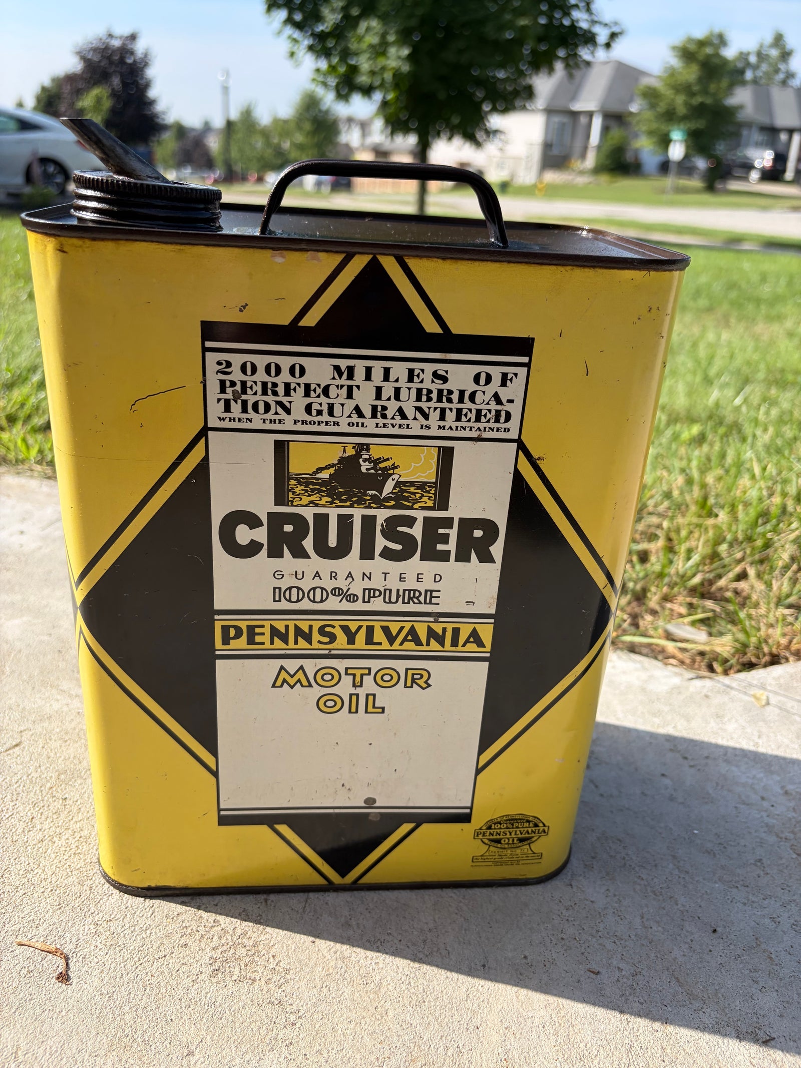 Cruiser 100% Pennsylvania 2 gallon oil can