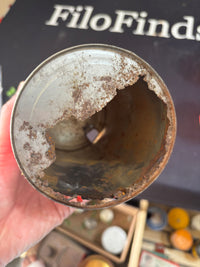Irving Velco Motor Oil Can (red) rusted bottom