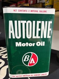 B/A Autolene British American 2 Gallon Oil Can