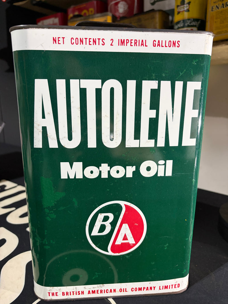 B/A Autolene British American 2 Gallon Oil Can