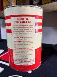 Cities Service Triple HD Premium Koolmotor 5 Quart Oil Can