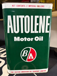 B/A British American Autolene 2 Gallon Oil Can