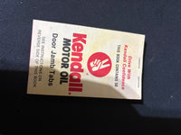 Kendall Oil Change Sticker (50)