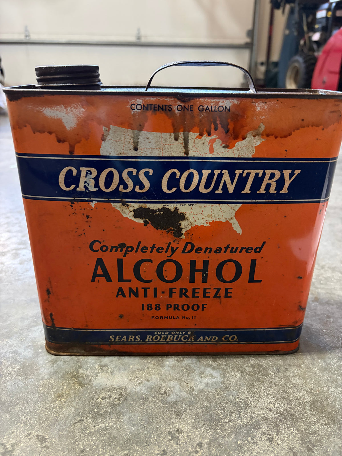 Cross Country Slim 1 gallon Alcohol Antifreeze Oil Can