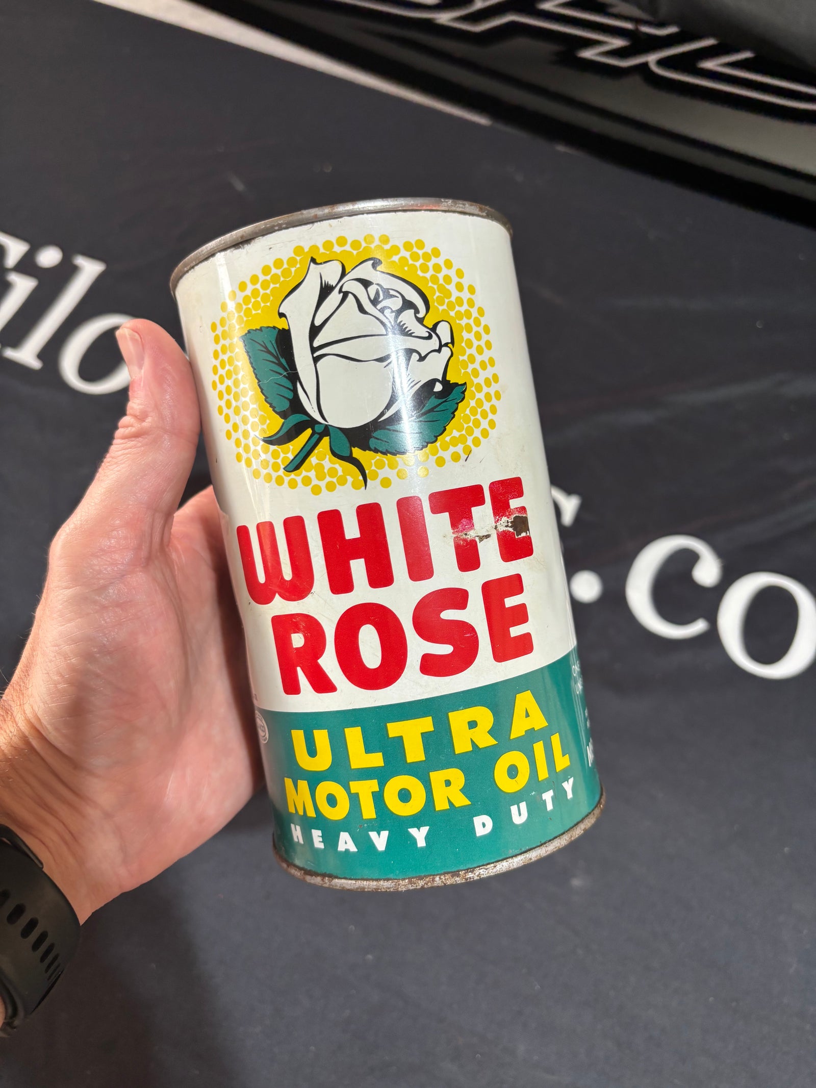 White Rose Ultra Heavy Duty Oil Can (w/y/g)