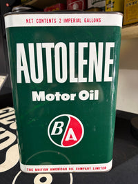 B/A Autolene British American 2 Gallon Oil Can