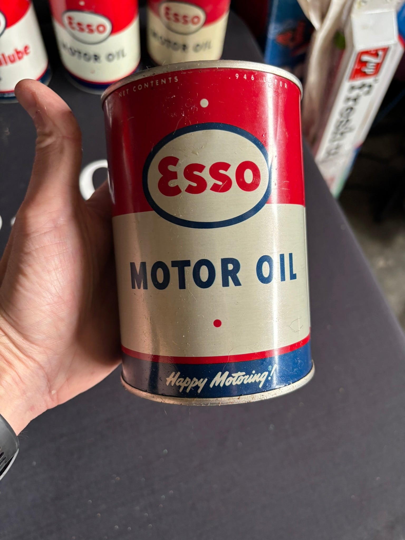 Esso Motor Oil Can (Quart) Clean can