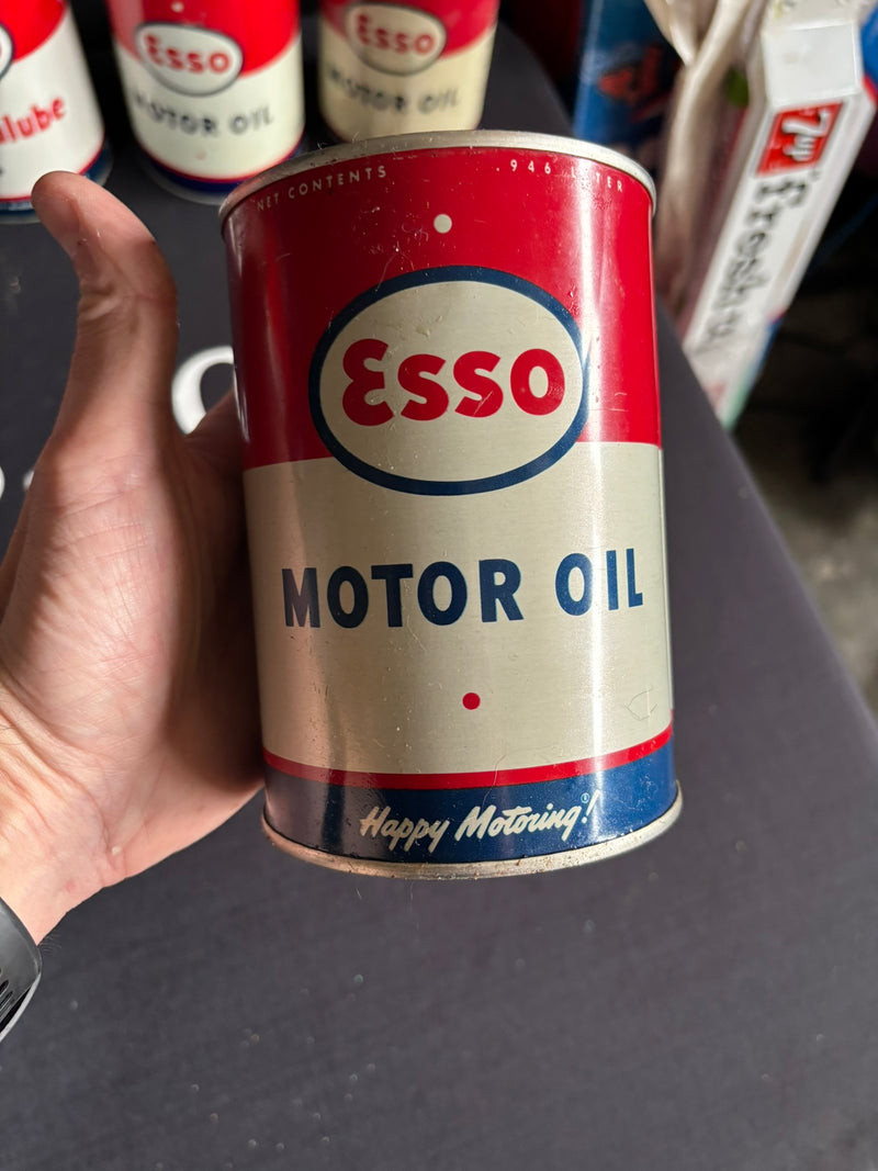Esso Motor Oil Can (Quart) Clean can