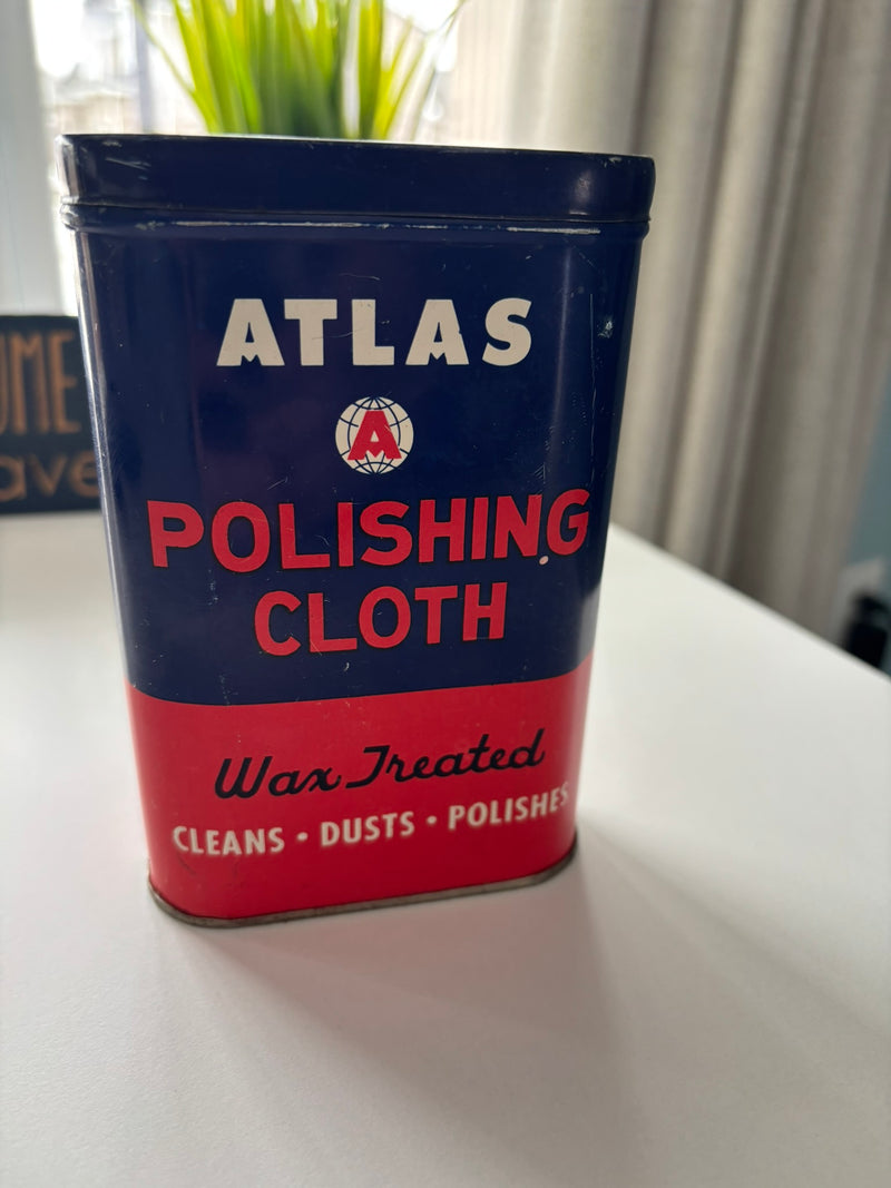 Atlas Polishing Cloth Can with Cloth NOS
