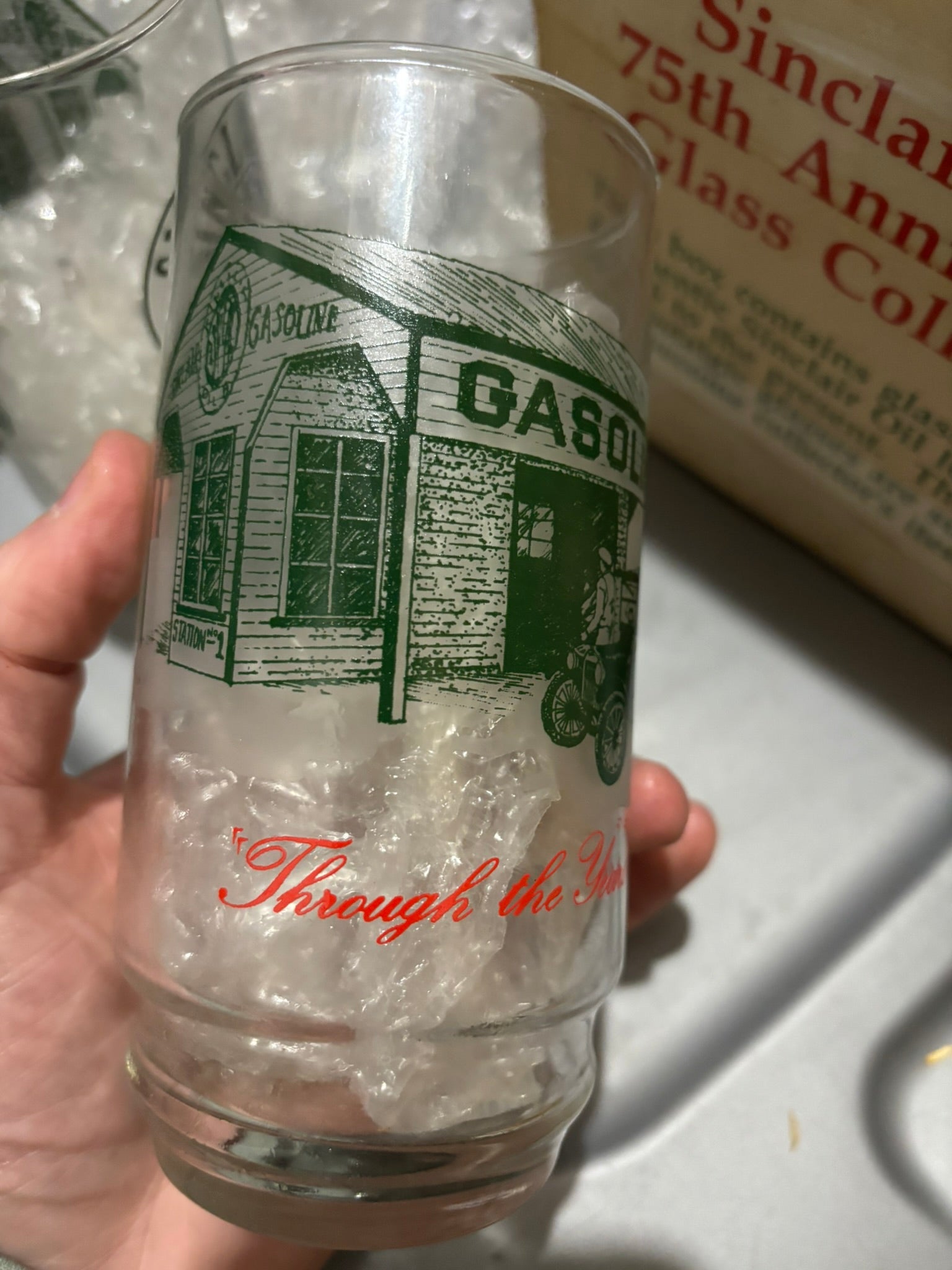 Vintage Sinclair Oil Drinking Glasses (Set of 2 with Original Box) 75th anniversary