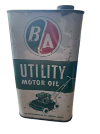 B/A Utility Oil and Outboard Oil Can (Quart) British American Oil