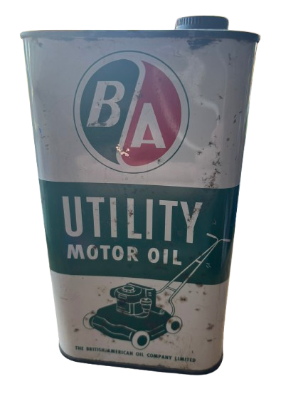 B/A Utility Oil and Outboard Oil Can (Quart) British American Oil