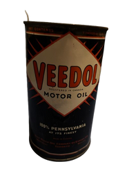 Veedol 100% Pure Pennsylvania Oil Can (Black and Cream) (Quart) no lid