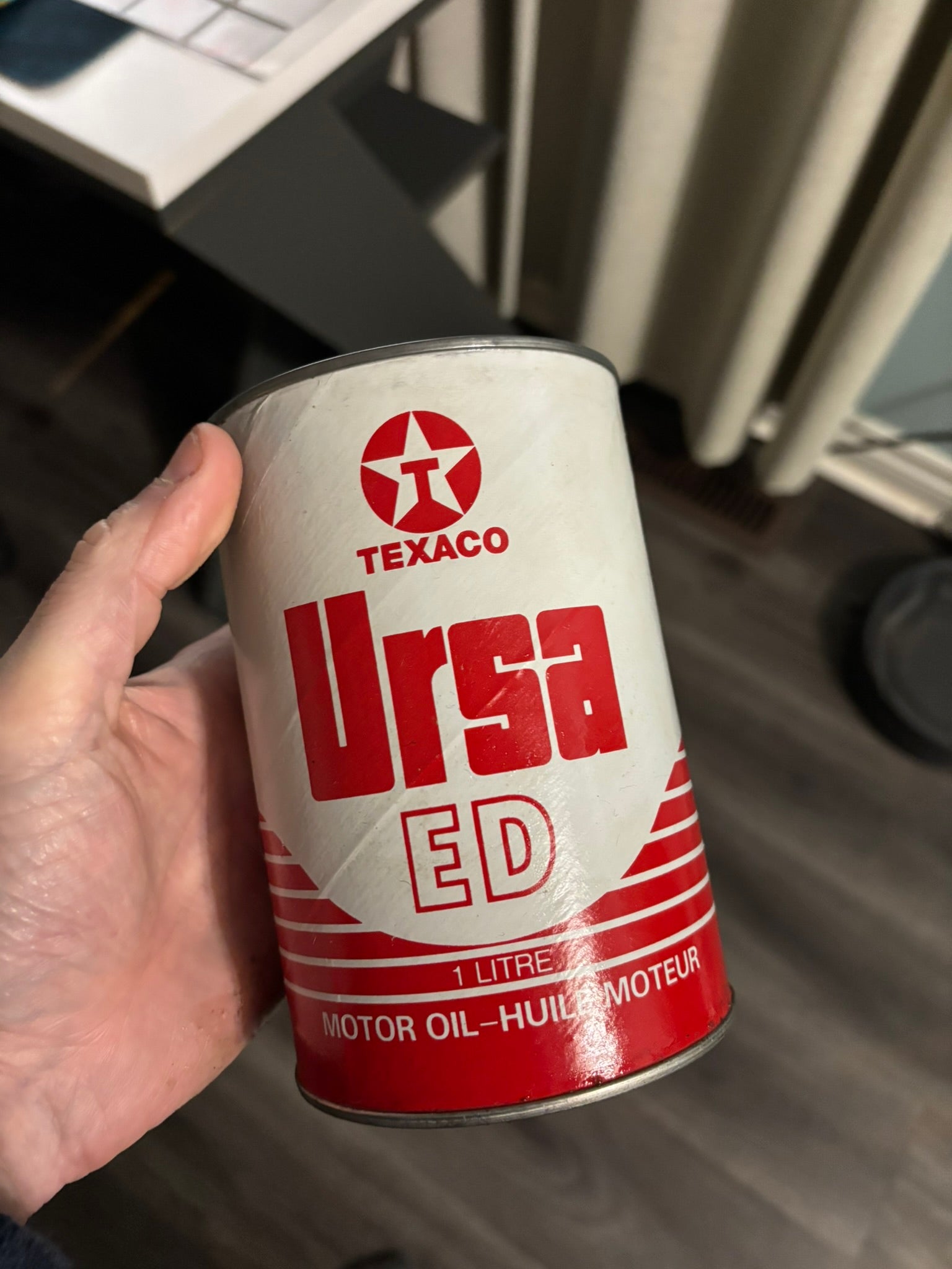 Texaco URSA ED Oil Can (Quart) (FULL) and clean
