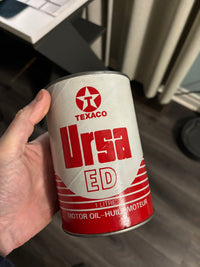 Texaco URSA ED Oil Can (Quart) (FULL) and clean