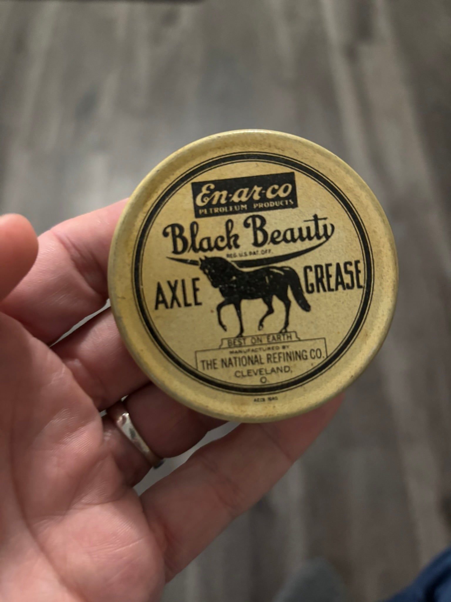 En-ar-co Black Beauty Axle Grease (with contents)