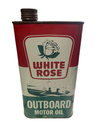 White Rose Outboard and Power Motor Oil Can (Quart)