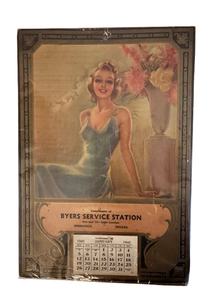 Sinclair Oil Gas Station Calendar 1941