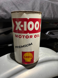 Shell X-100 Oil Can (Quart)