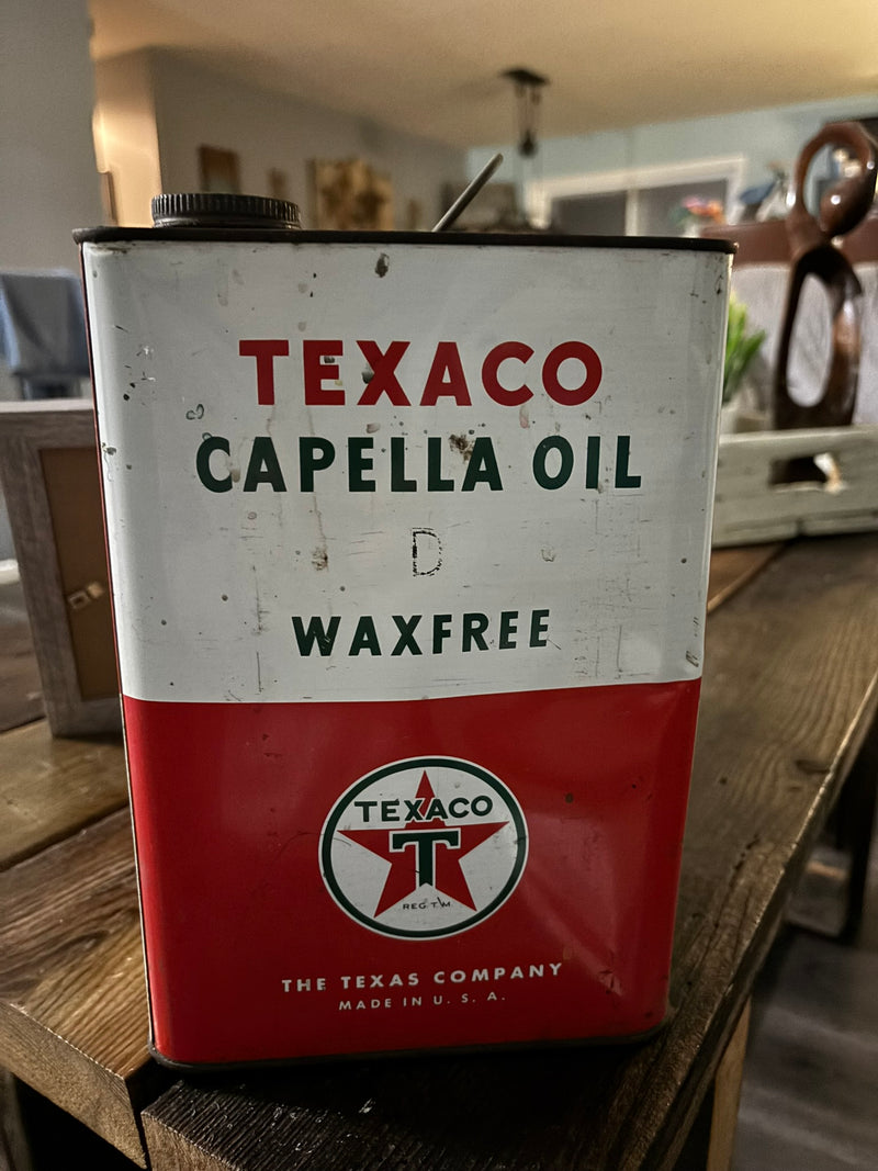 Texaco Capella Oil Can (1 gallon)
