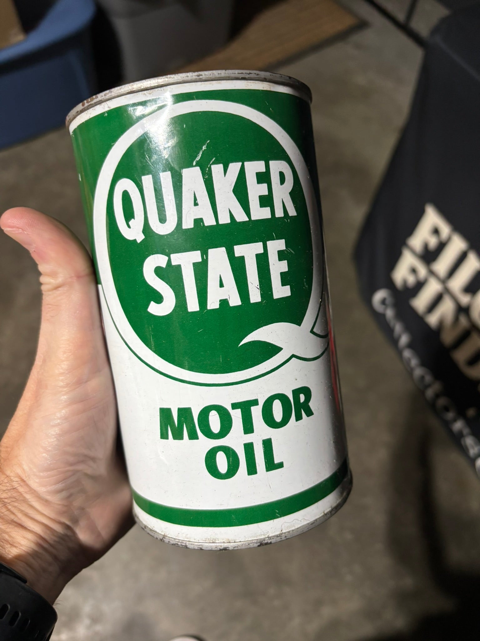 Quaker State Metal Oil Can (Quart) CLEAN CAN