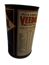 Veedol 100% Pure Pennsylvania Oil Can (Black and Cream) (Quart) no lid