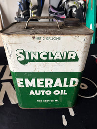 Sinclair Emerald Auto Oil Can (2 Gallon)