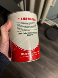 Texaco Oil Can (Quart) (FULL) and clean