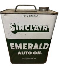 Sinclair Emerald Auto Oil Can (2 Gallon)