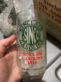 Vintage Sinclair Oil Drinking Glasses (Set of 2 with Original Box) 75th anniversary